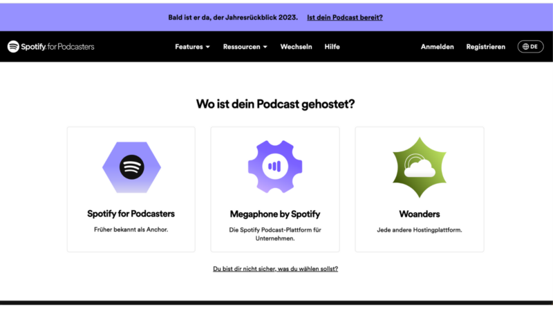 Spotify for Podcasters (Screenshot: Valerie Wagner)